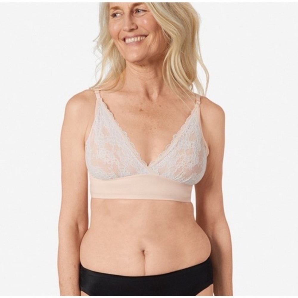 NEW Ruby Ribbon Second Skin Size 32 Nude Pale Retired Demi Demiette Bralette